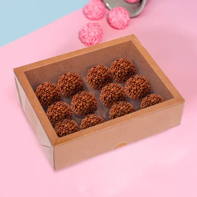 Caixa Alta com Moldura 12 Doces – Kraft
