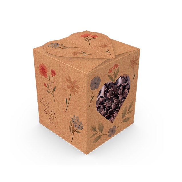 Caixa Pop Up com Visor Kraft – Flores do Campo