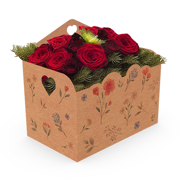 Cesta Envelope Kraft – Flores do Campo
