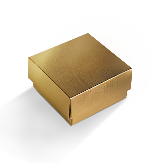 Mini Caixa Quadrada P Laminada Ouro – Laminados