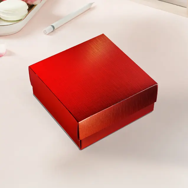 Mini Caixa Quadrada P Laminada Vermelha – Laminados