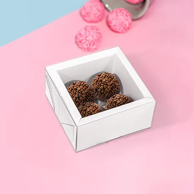 Caixa Alta com Moldura 4 Doces Branca – Branco