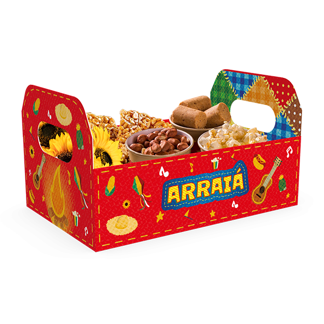 Cesta Caixote M – Nosso Arraiá