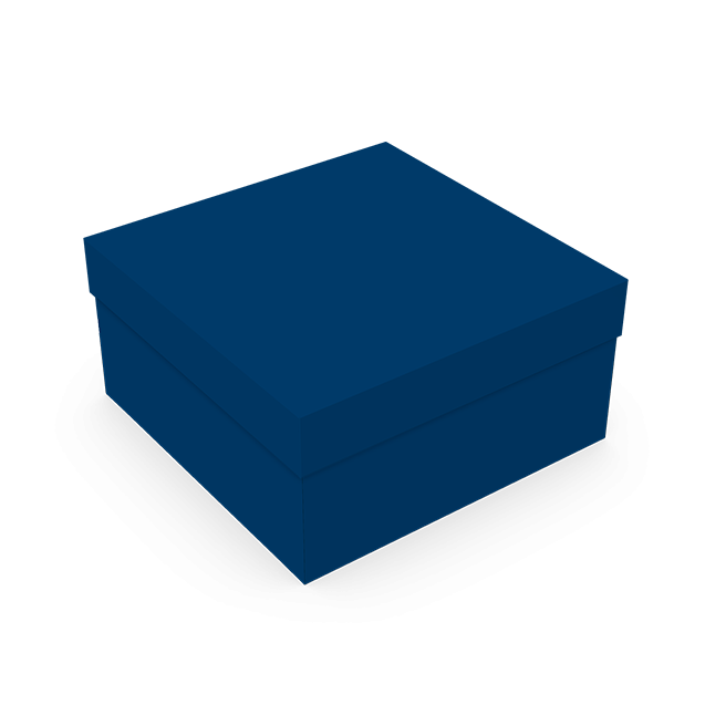 Caixa Presente Quadrada P – Azul