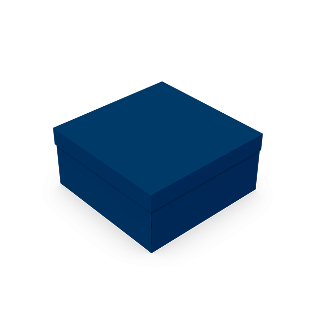 Caixa Presente Quadrada M – Azul