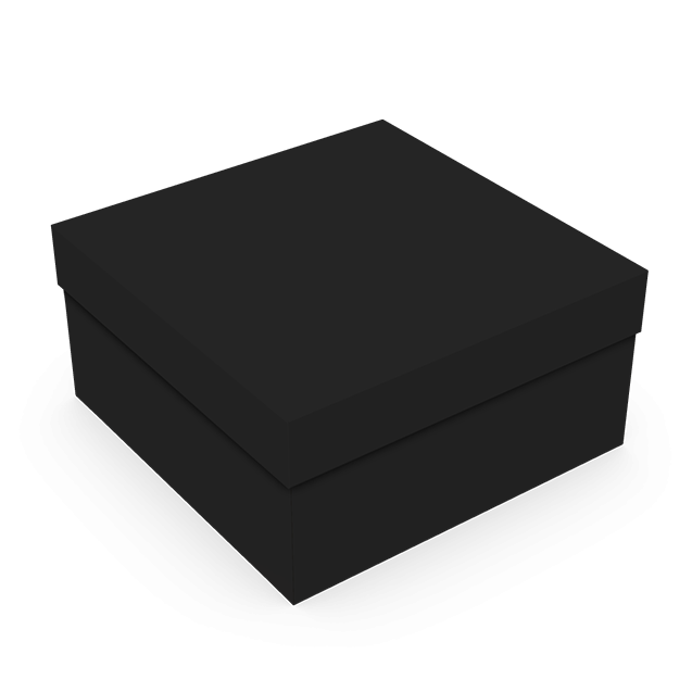 Caixa Presente Quadrada P – Preto