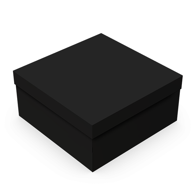 Caixa Presente Quadrada M – Preto
