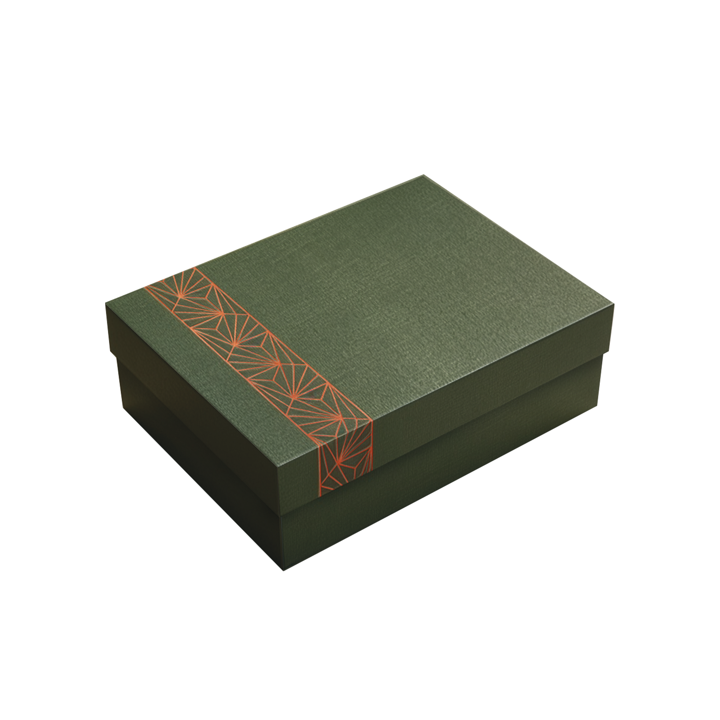 Caixa Petit Retangular M – Verde e Bronze