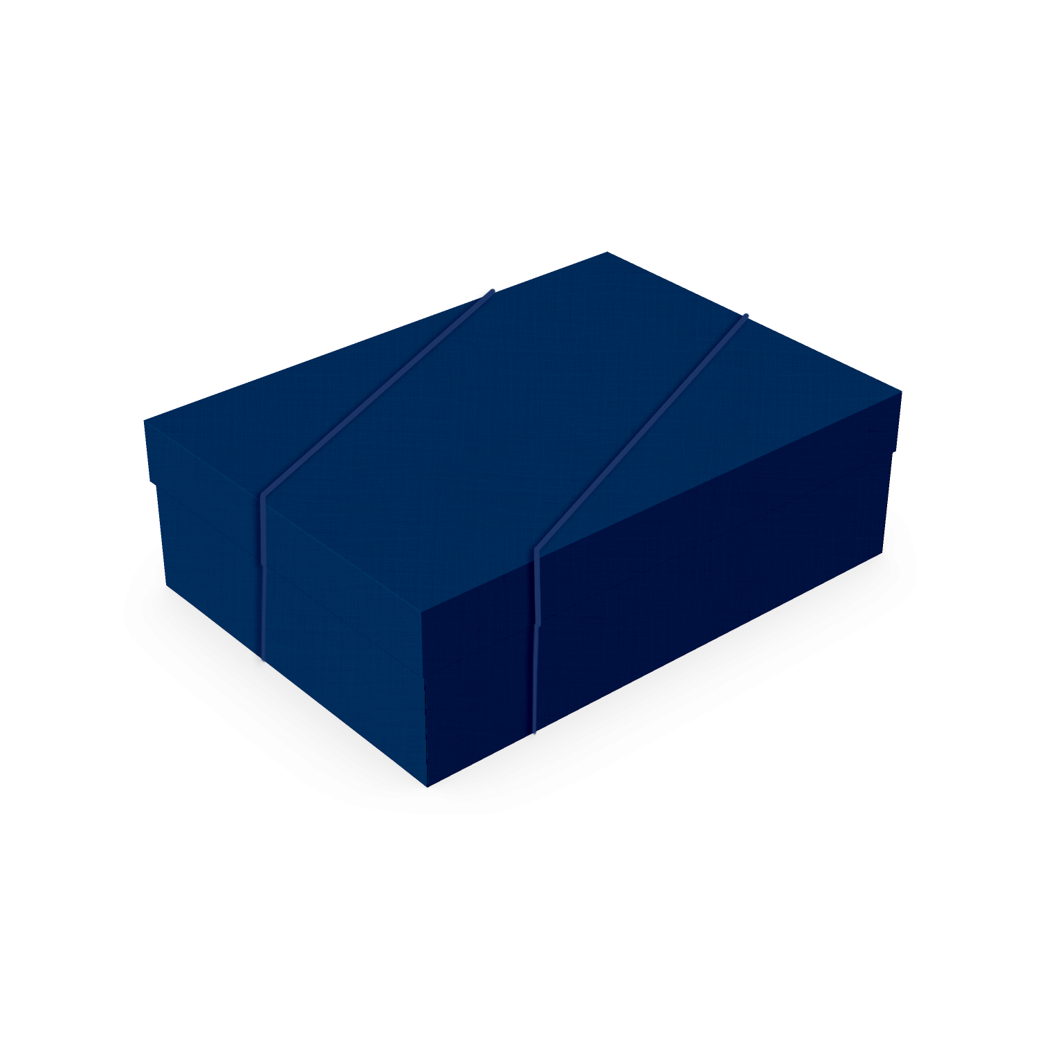 Caixa Presente Retangular com Elástico M – Azul