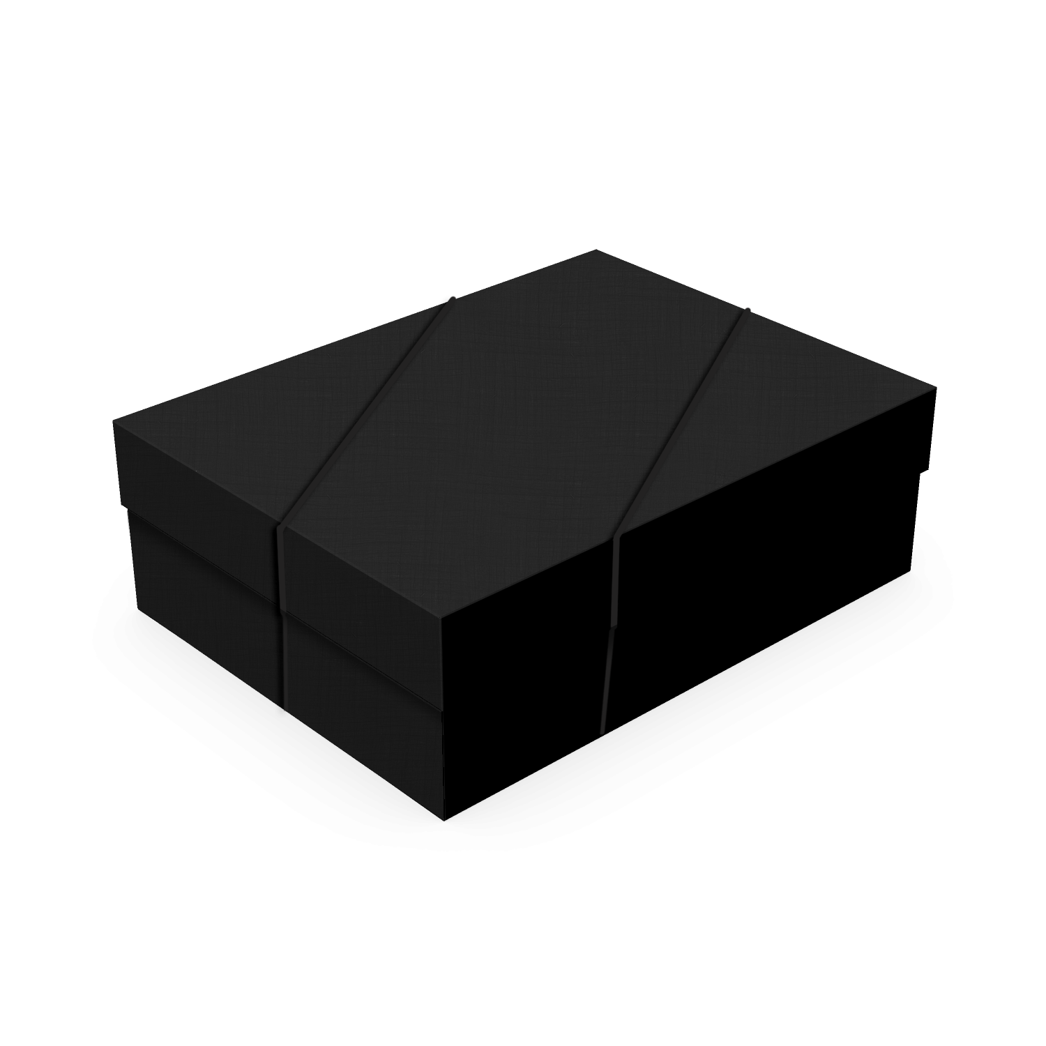 Caixa Presente Retangular com Elástico M – Preto