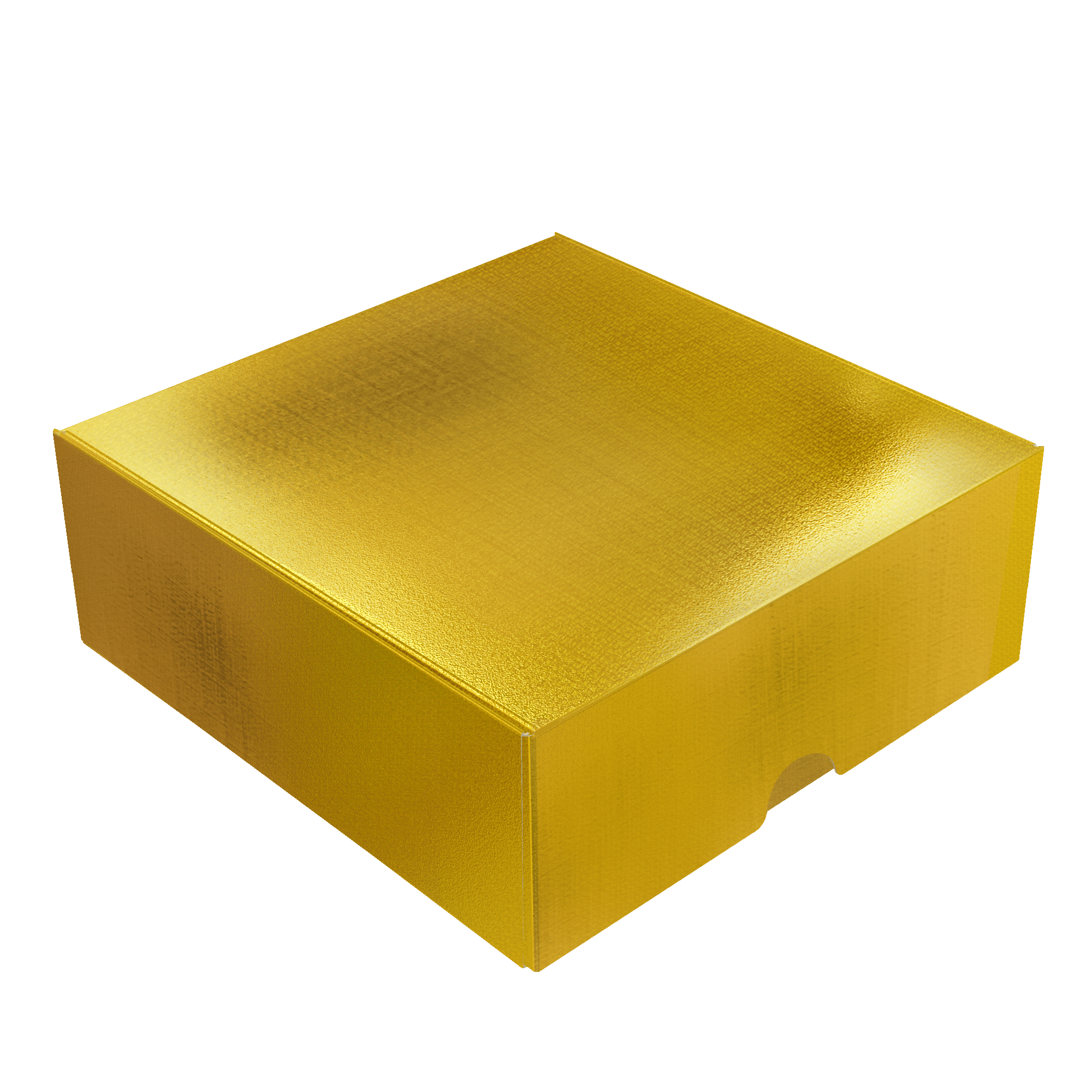 Mini Caixa Conjugada Quadrada M Laminada Ouro – Laminados