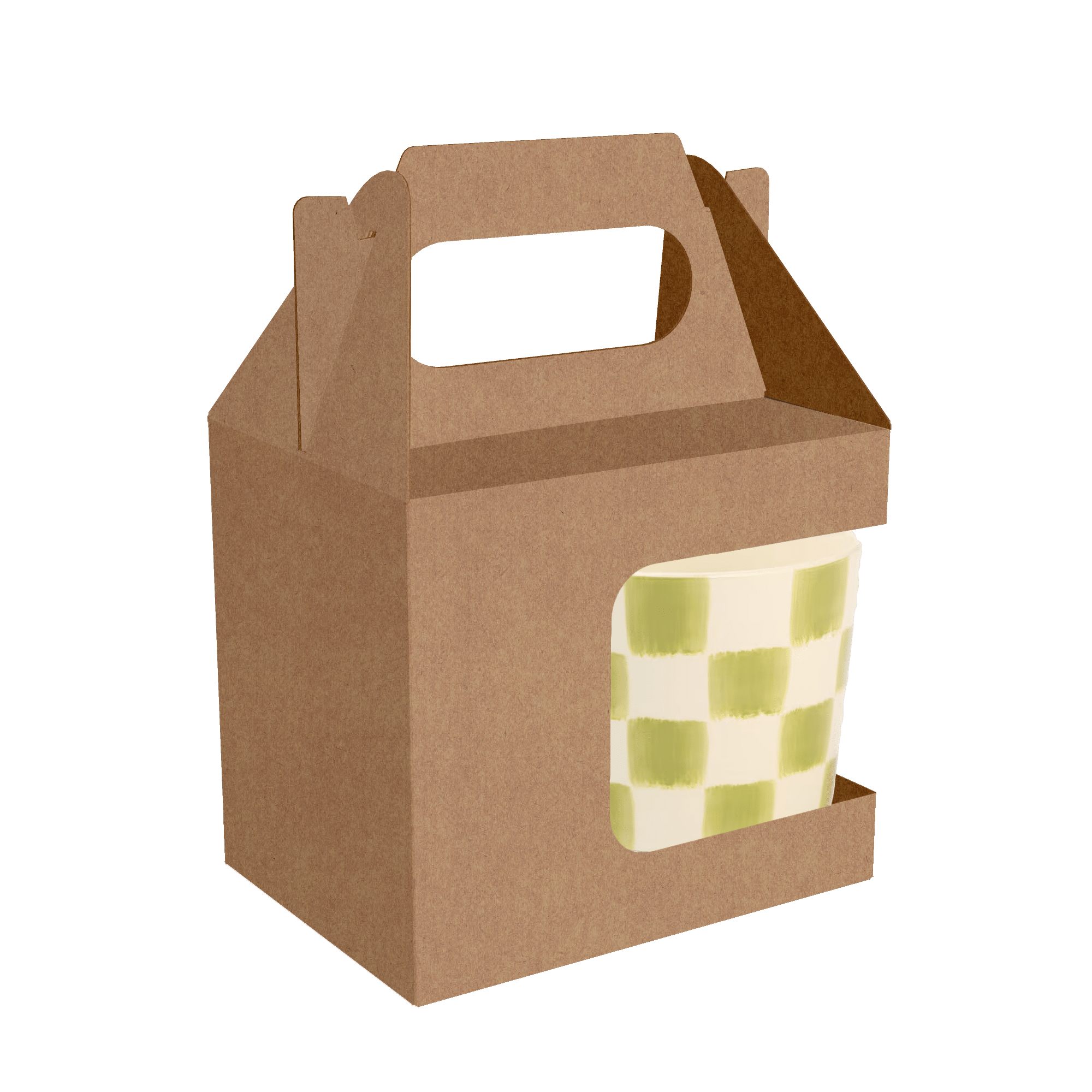 Caixa Maleta Para Caneca – Kraft