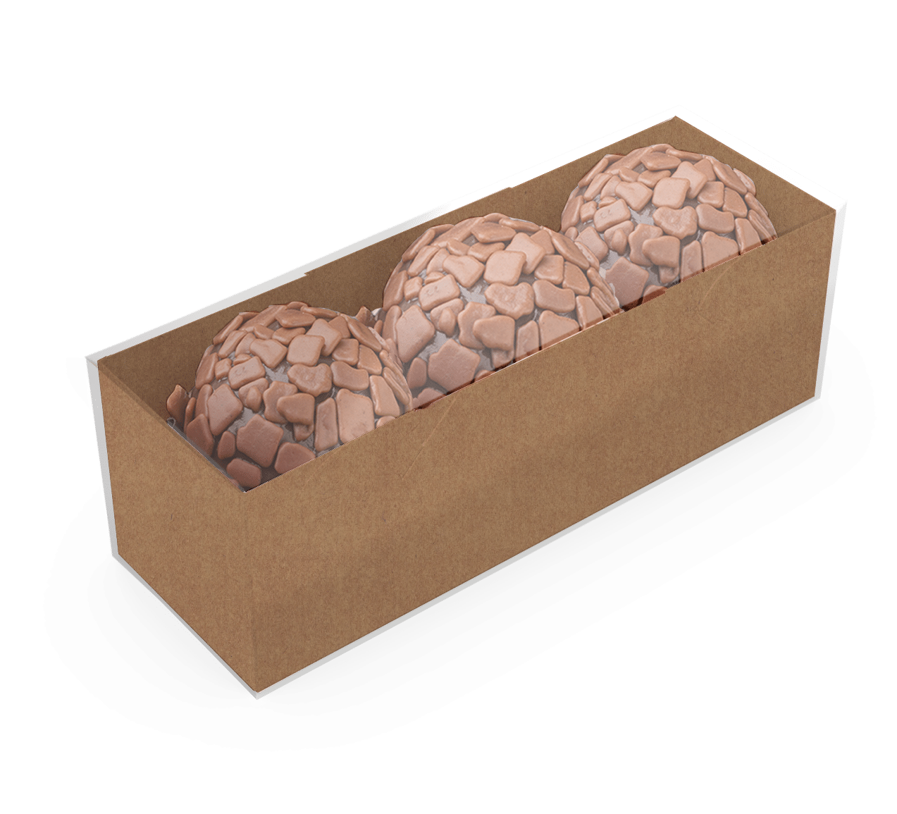 Caixa Basic Linear 3 Doces Kraft – Basic
