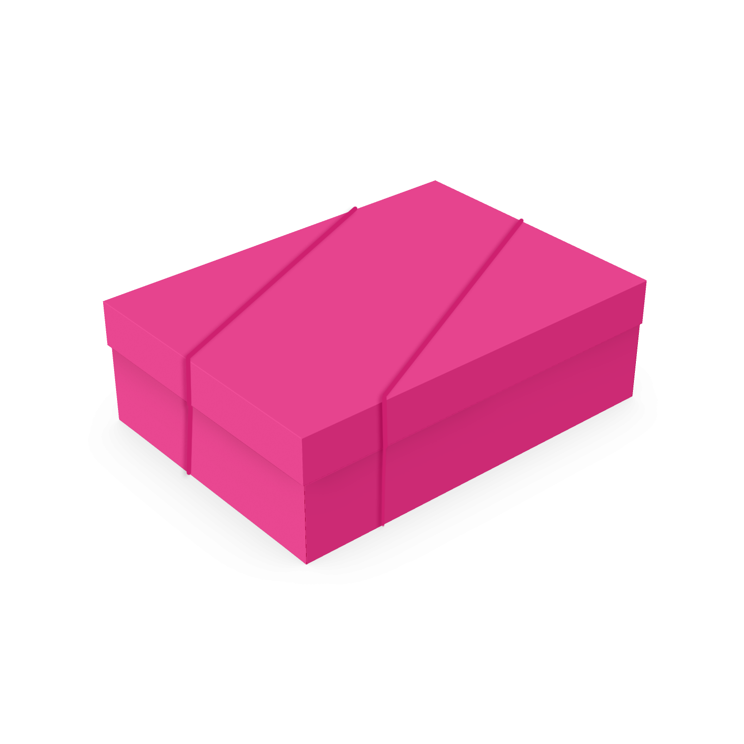 Caixa Presente Retangular Com Elástico M Rosa – Rosa