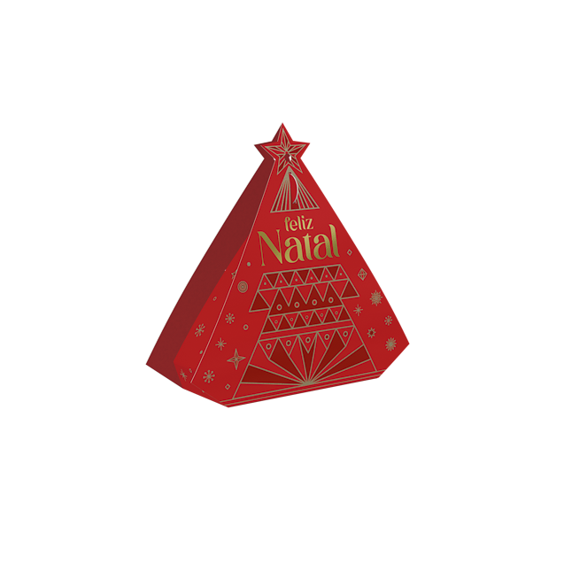 Caixa Árvore com Elástico PP – Brilhos de Natal