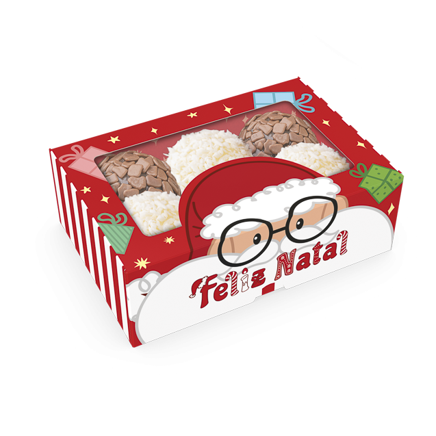Caixa Practice com Visor 6 Doces – Natal Divertido