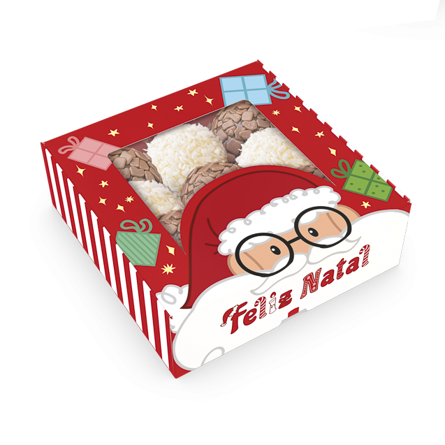 Caixa Practice com Visor 9 Doces – Natal Divertido