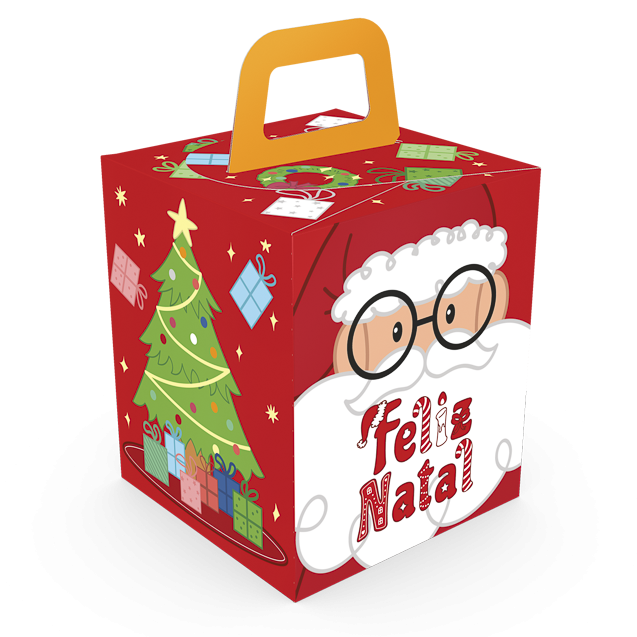 Caixa Soft com Visor Panetone – Natal Divertido