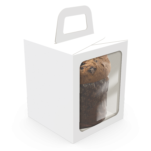 Caixa Soft com Visor Panetone – Branco