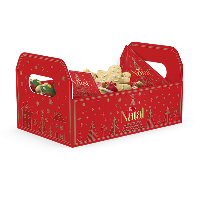 Cesta Caixote M – Brilhos de Natal