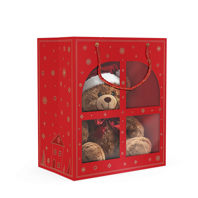 Sacola com Visor Janela – Brilhos de Natal