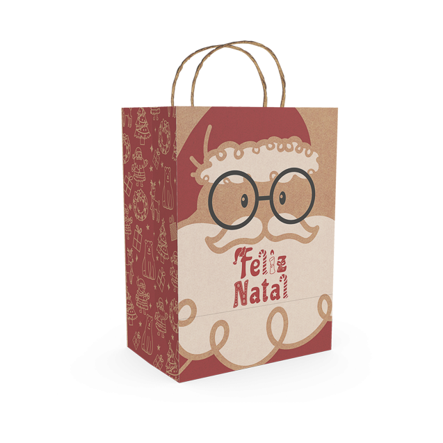 Sacola Kraft PP – Natal Divertido