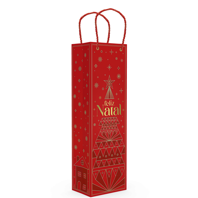 Sacola Para Bebida – Brilhos de Natal