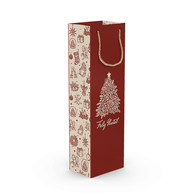 Sacola Para Bebida – Presente de Natal