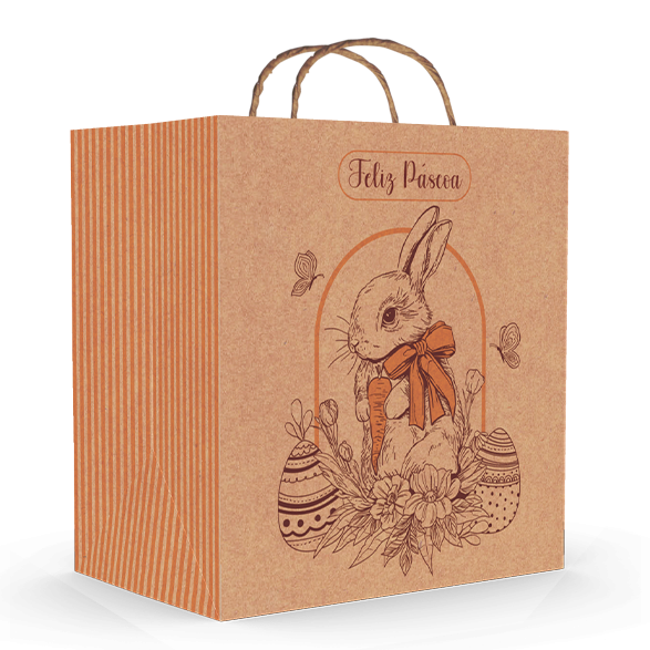 Sacola Kraft Delivery P – Páscoa Encantada