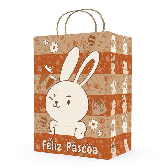 Sacola Kraft PP – Páscoa Diversão