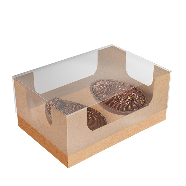 Caixa Encanto 2 Mini Ovos 50G Kraft – Páscoa Essencial