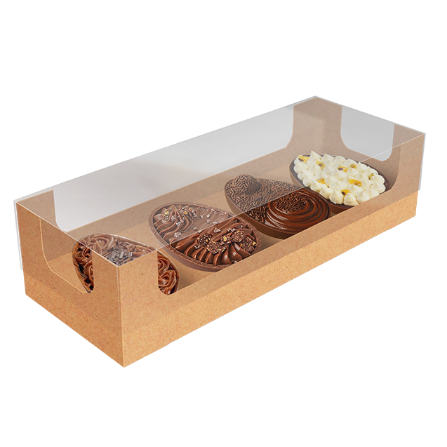 Caixa Encanto 4 Mini Ovos 50G Kraft – Páscoa Essencial