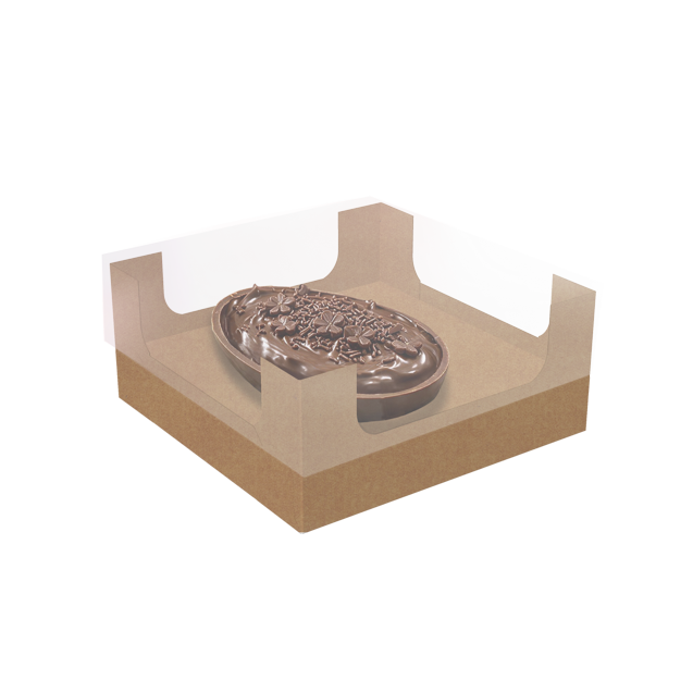 Caixa Encanto Ovo de Colher 100/150G Kraft – Páscoa Essencial
