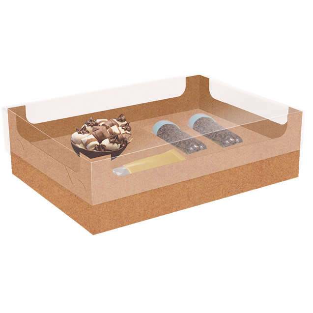 Caixa Mini Confeiteiro Encanto Kraft – Páscoa Essencial