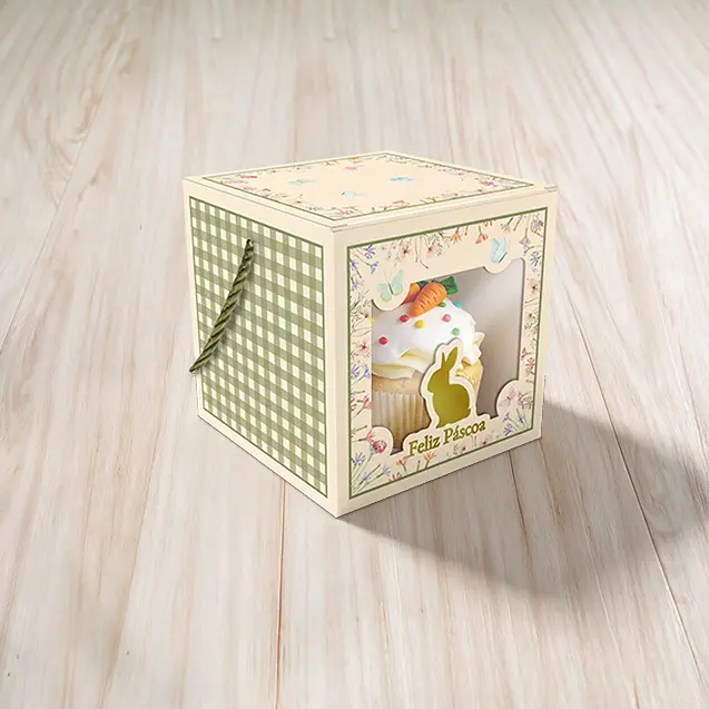 Caixa com Alça e Visor – Páscoa Florescer